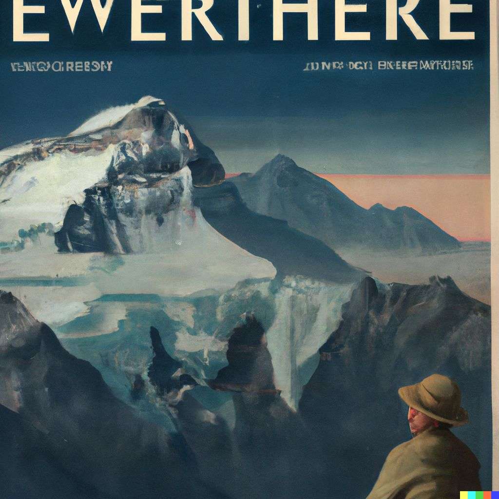 someone gazing at Mount Everest, front cover of Time magazine, 1930